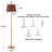 62.5" Farmhouse Faux Wood Floor Lamp With Rattan Shade