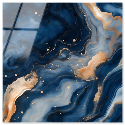 Art mural géode acrylique Deep Sea Geode III par Art Remedy, prêt à être accroché