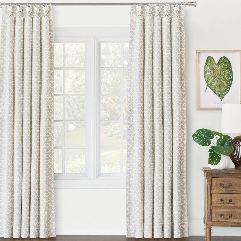 Panneau de rideau obscurcissant 100% coton Casa Guava, L 40 po x L 96 po