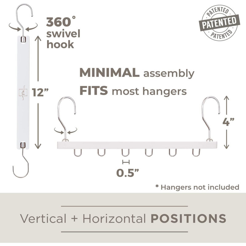 Solid Wood Non-Slip Standard Hanger for Dress/Shirt/Sweater, White