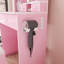 Table de coiffeuse avec miroir et lumières DEL réglables, prise de courant, support pour séchoir à cheveux et tabouret - coiffeuse compacte pour petites chambres (rose)-200714450