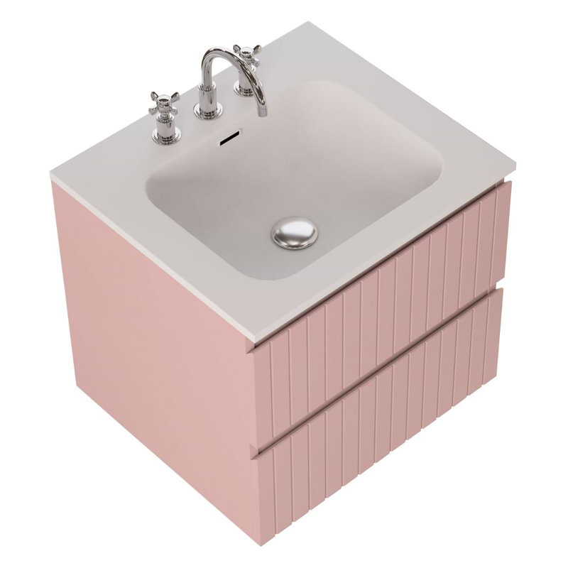 Prima Single Vanity, Rose Pink, 24"