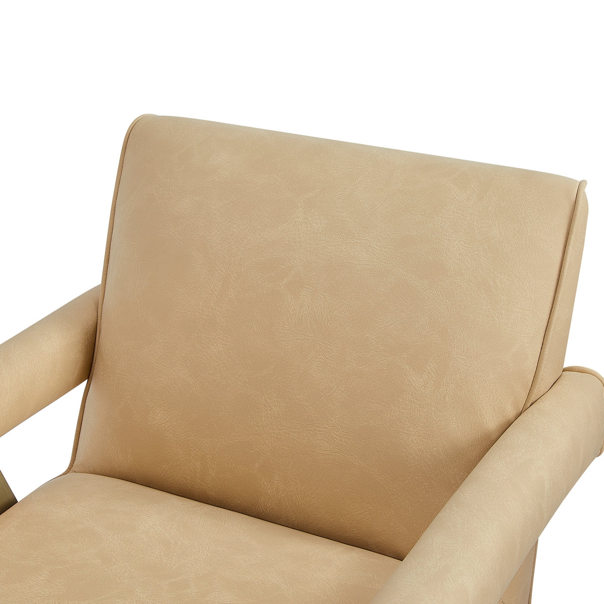 Vegan Leather Side Chair, Desert Sand Vegan Leather