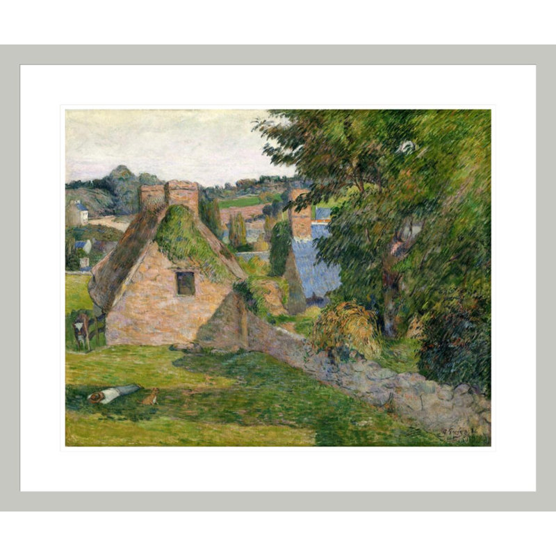 «The Field of Derout-Lollichon» par Paul Gauguin - Estampe numérique encadrée, 23.5" H x 28" W
