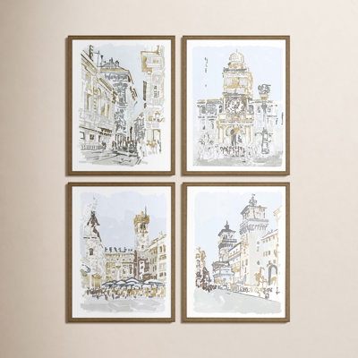 " Street Scenes S/4 " 4 - Pieces