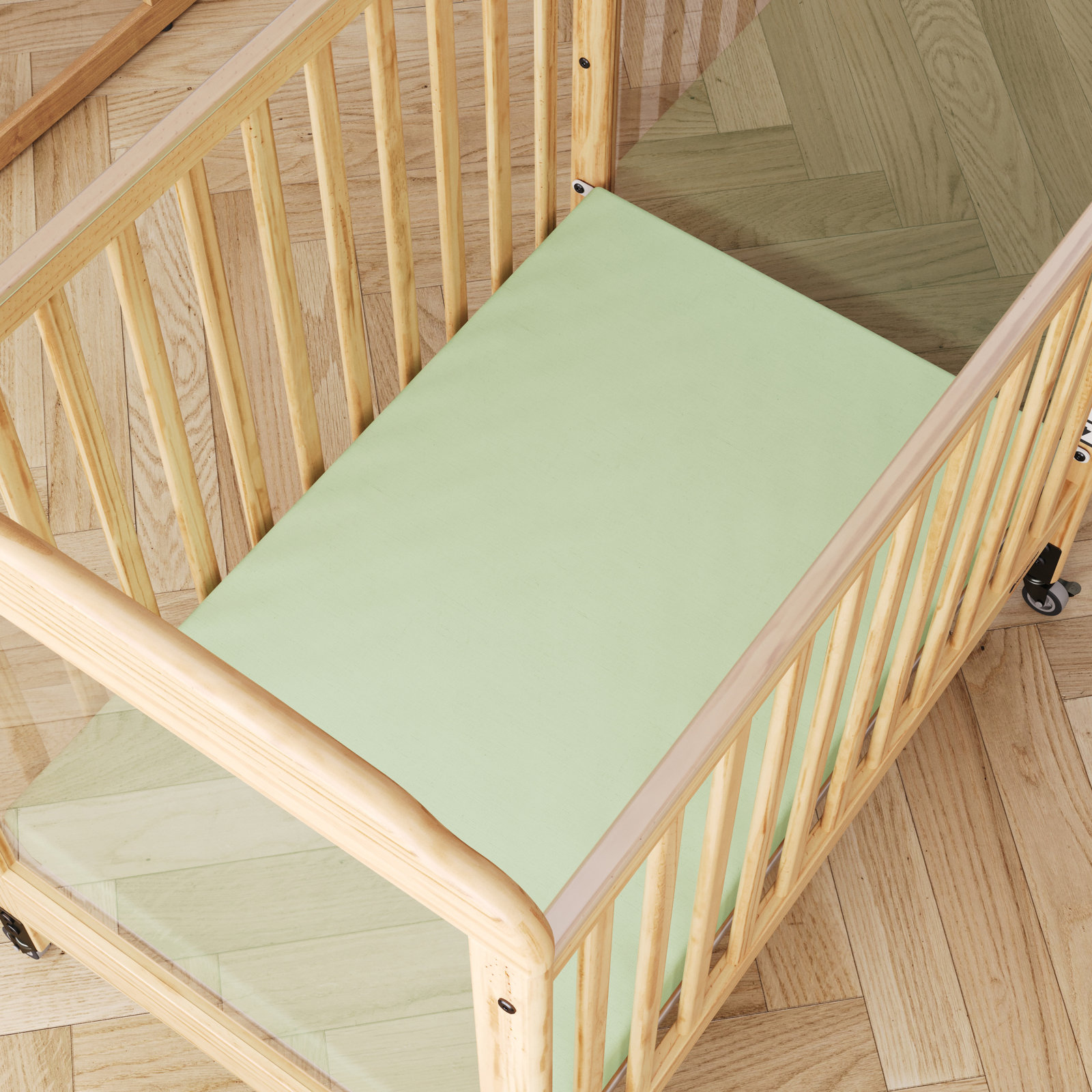 SafeFit™ Compact Fitted Crib Sheet, 24'' x 38'', Mint
