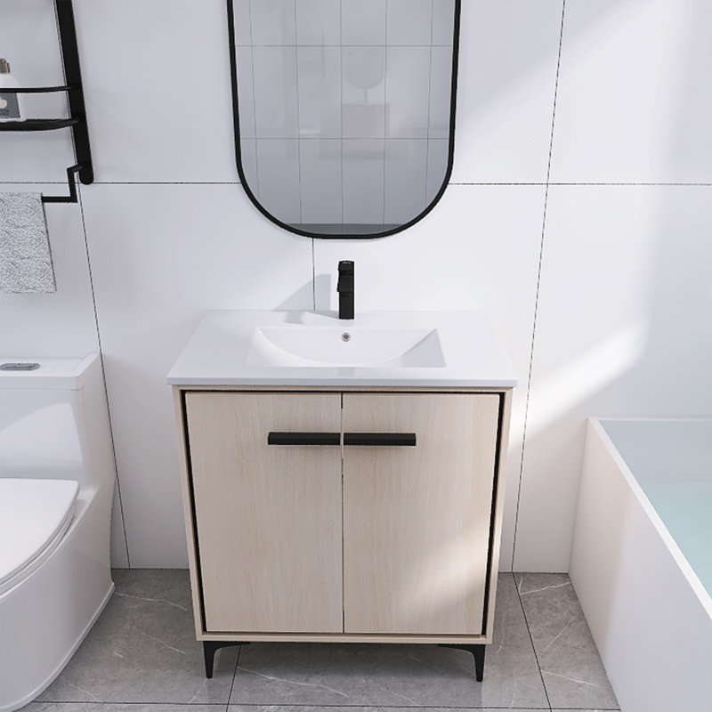 Lauritzen 30'' Single Bathroom Vanity with Ceramic Top