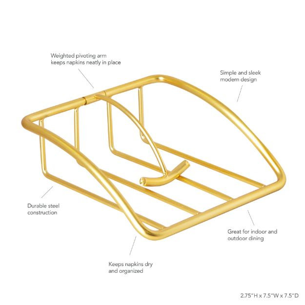 Aadhira Steel Flat Napkin Holder