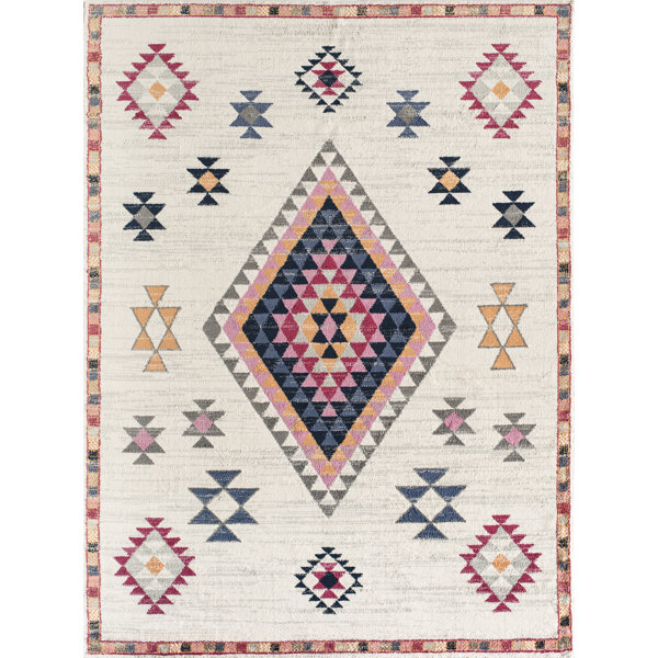 Bodrum Rugs Union Rustic Bodrum Tribal Sahara Ivory Area Rug & Reviews | Wayfair