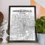 Minneapolis City Map - No Frame Print-1968526698