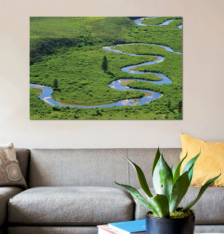 « east river sinueux symboliserait, crested butte, colorado », reproduction d’impression sur toile