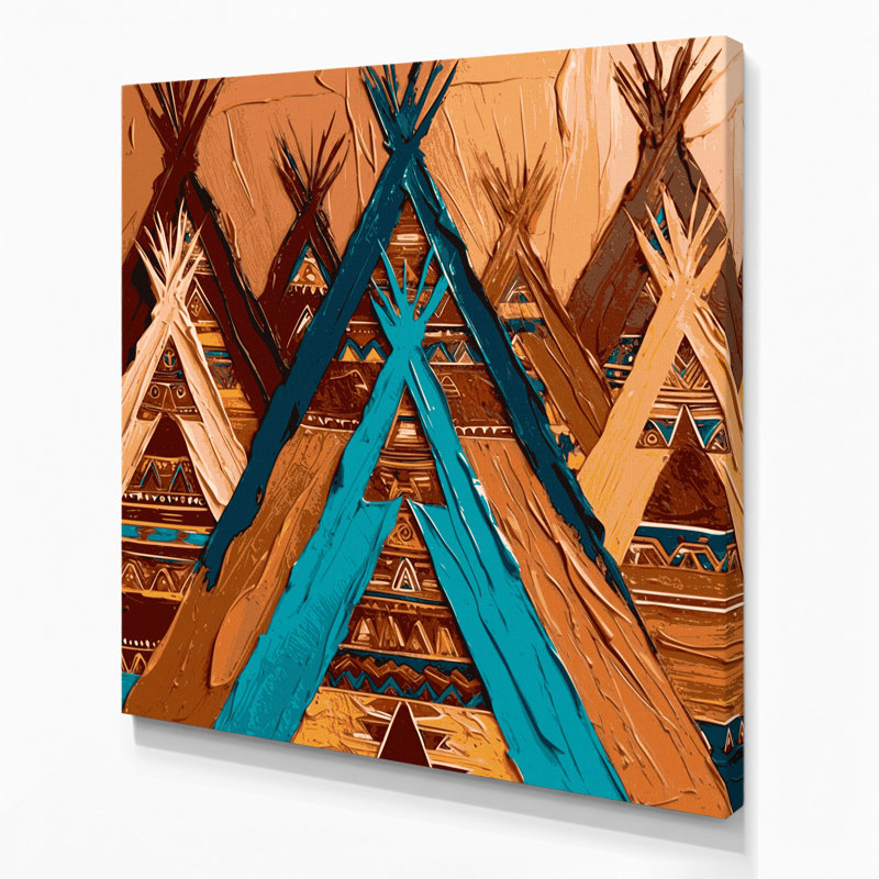 Art mural sur toile 233, Southwestern, H 16 po x l 16 po