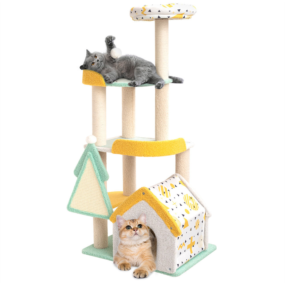 Happy & Polly Dream Paradise Cat Tree, Cat Tower With Scratching Post