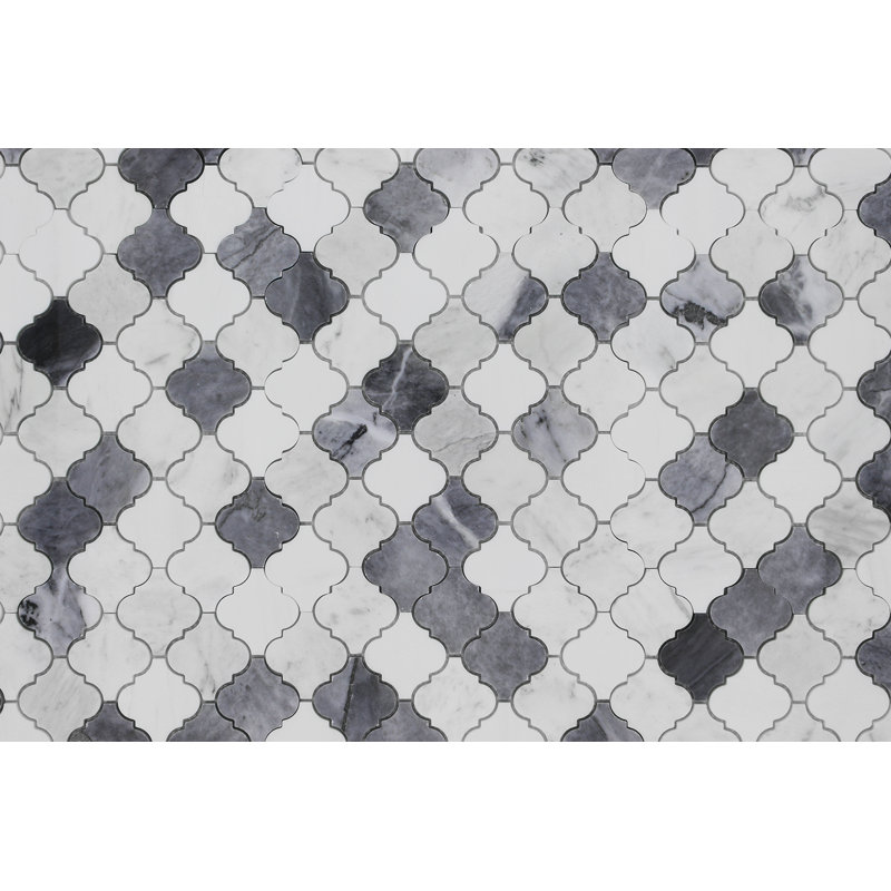 Arabesque 12" x 12" Marble Mosaic Wall Tile