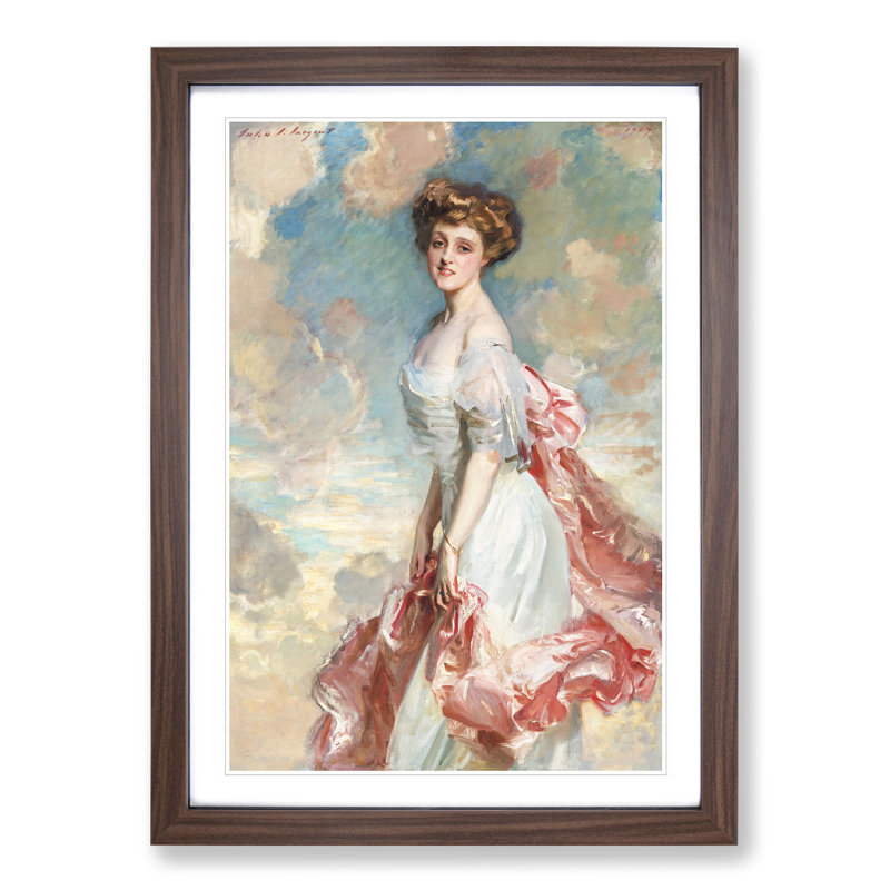 Miss Grace Woodhouse by John Singer Sargent - Picture Frame Painting, Walnut, 65cm H x 48cm W x 2cm D