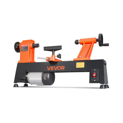 Wood Lathe 3/4 HP 12" x 18" Benchtop Wood Lathe Machine 5 Speeds, 780/1320/1920/2640/3840 RPM, with Tool Rest, Wrenches, Faceplate, Heavy Duty, for Beginner Professional Woodworking, Woodturning