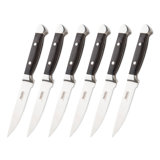 Viking Steakhouse Pakka Wood 6-Piece Steak Knife Set with Wooden Box