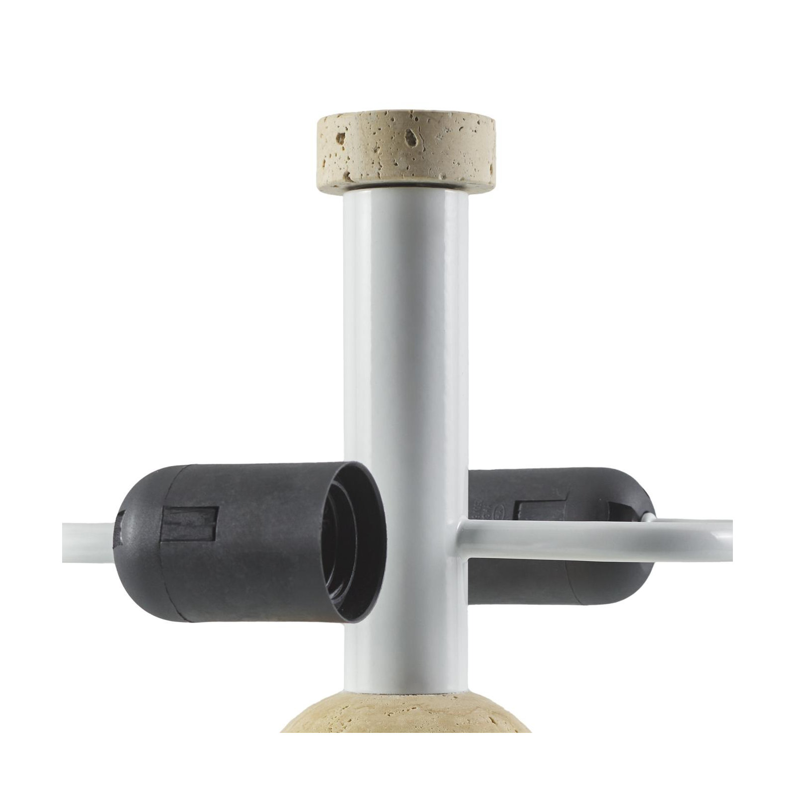 Maia Accent Table Lamp, Beige, 13.1" H x 11.4" W x 11.4" D