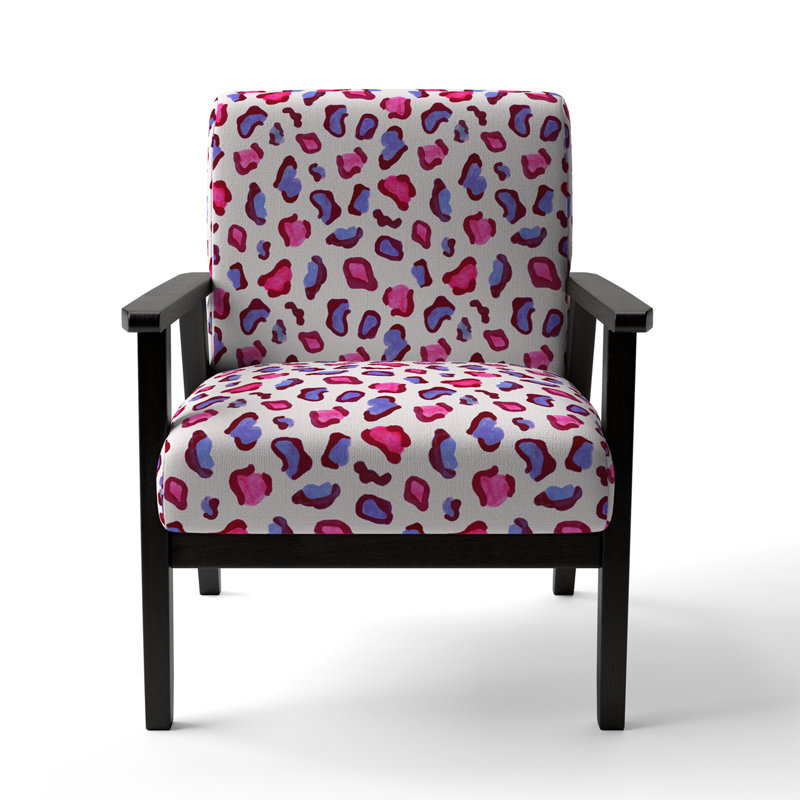 Chaise avec accoudoirs en velours Watercolor Animal Skin I