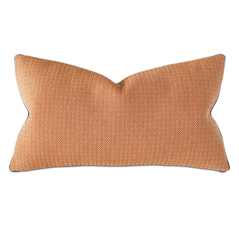Bodie Embroidered Cotton Blend Reversible Throw Pillow