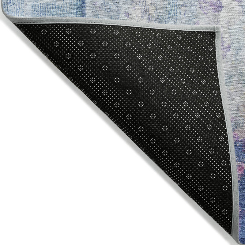 Tapis intérieur / extérieur bleu Verentha, 8 pi x 8 pi