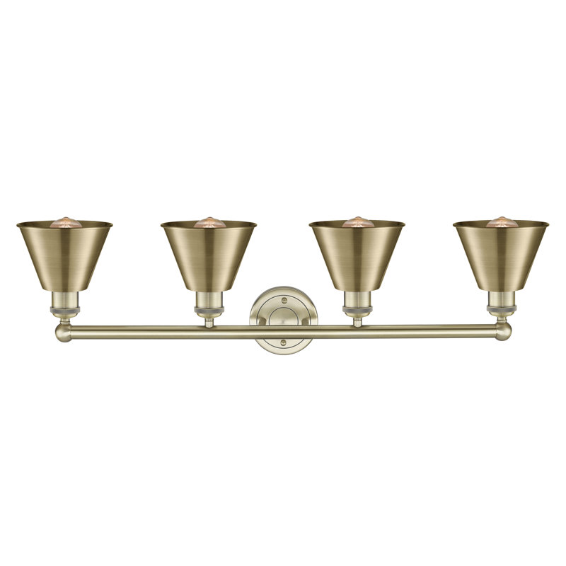Maust 4 - Light Dimmable Vanity Light, Antique Brass