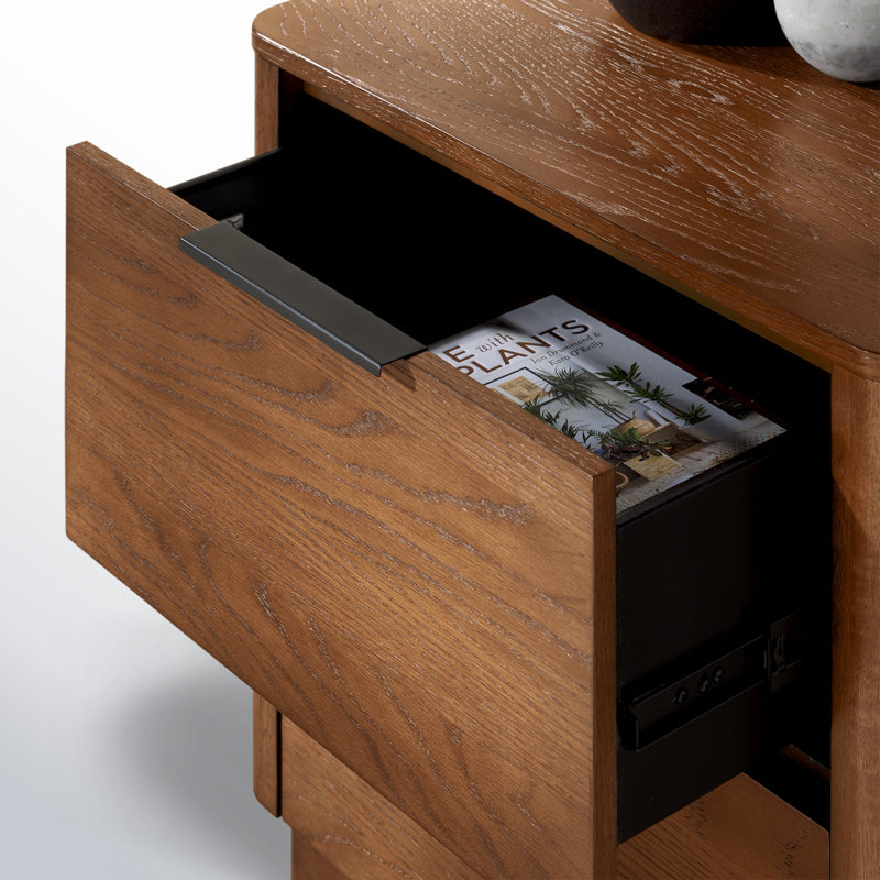 Ensemble de commode 3 pièces Tahani, Noyer / Noir