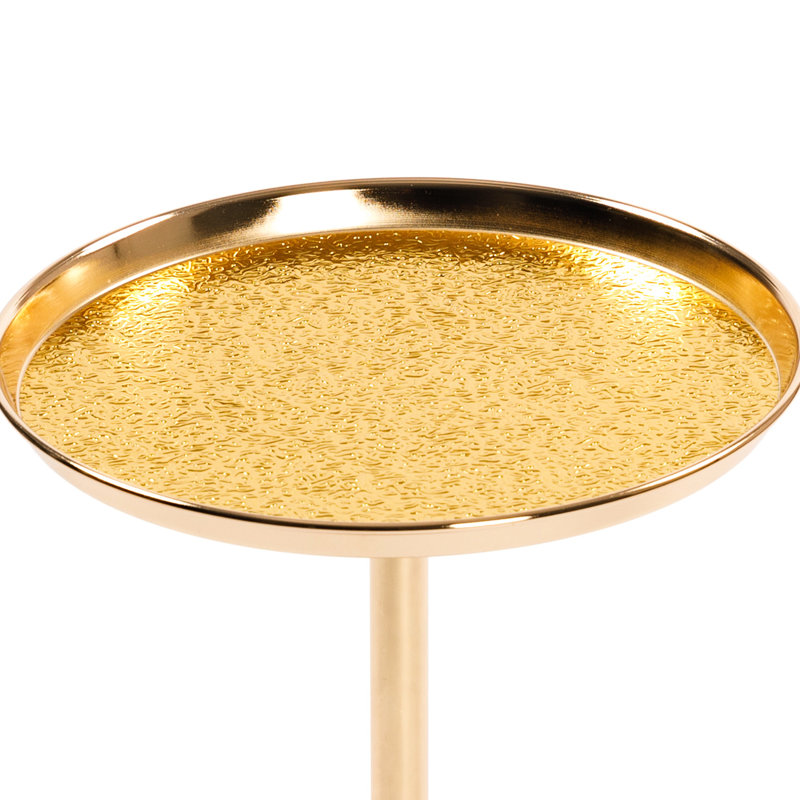 Table d'appoint décorative : Marbre naturel, métal, réglable, résistant aux rayures.