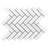 Adonis Pure 1" x 3" Porcelain Herringbone Mosaic Tile