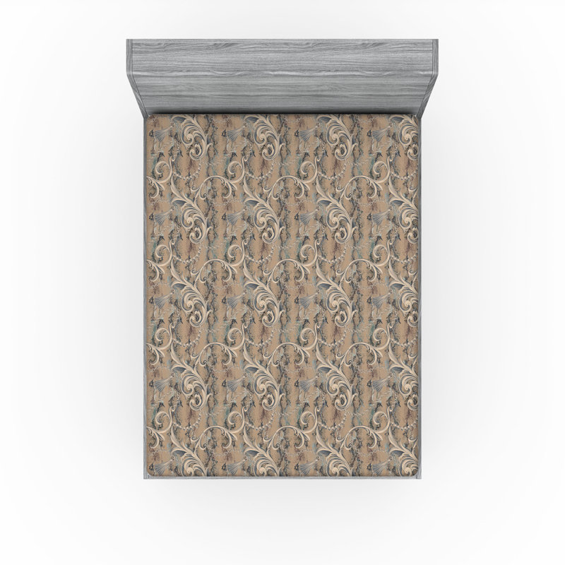 Drap-housse Ambesonne Bohemian Earthy Baroque Snake Vibes, Drap-housse très grand californien