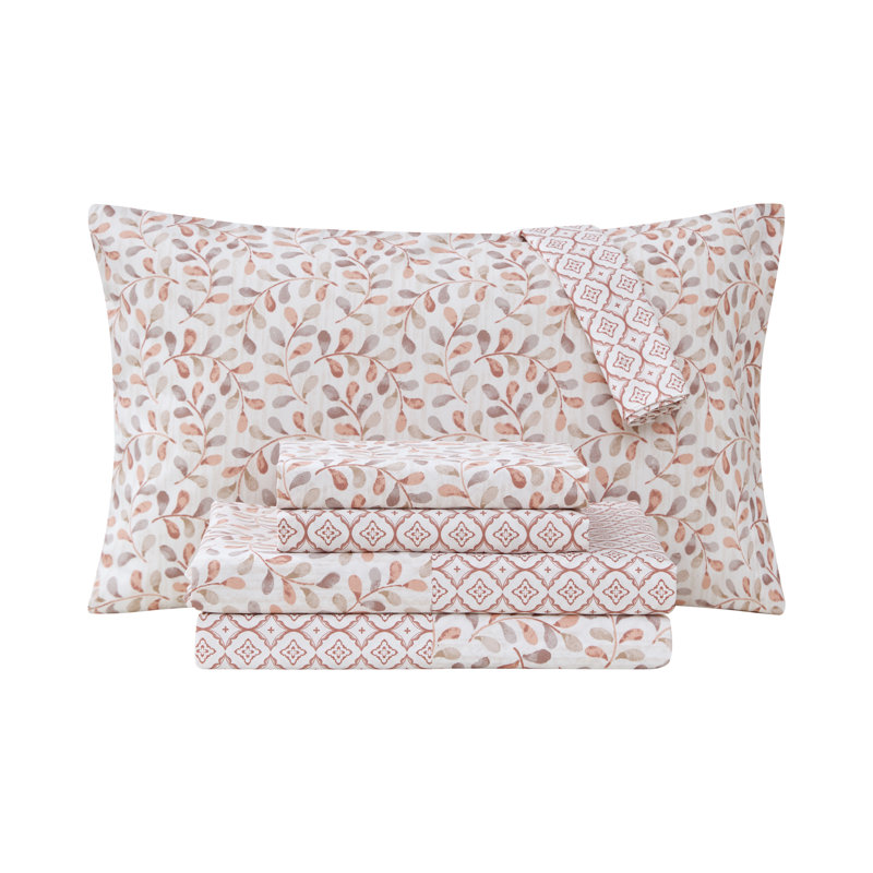 Vine Leaf Copper Sheet Set, Queen Sheet Set + 4 Additional pieces