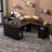 Detcho 60'' L Shaped Executive Desk with Drawers and Power Outlets-673389968