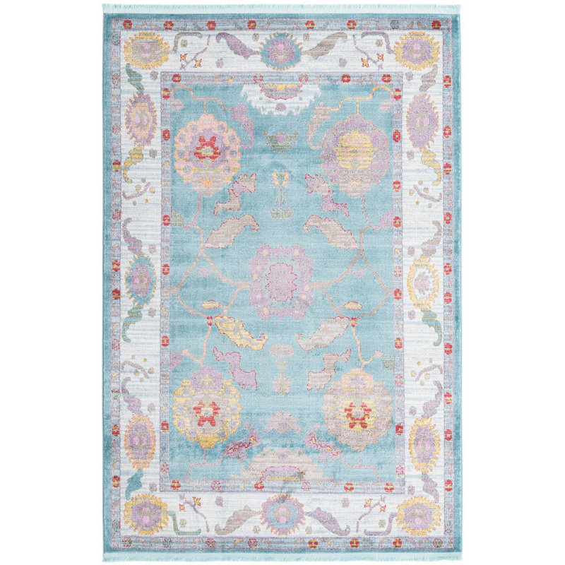 Paragon Floral Indoor Rug, Rectangle 5'5" x 8'