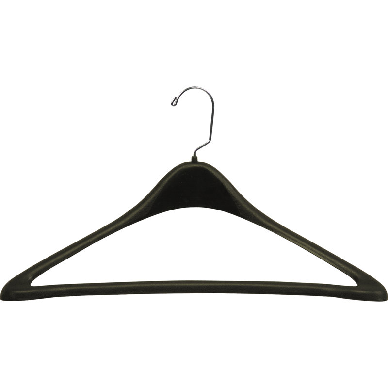Plastic Standard Hanger for Dress/Shirt/Sweater, 25, Black