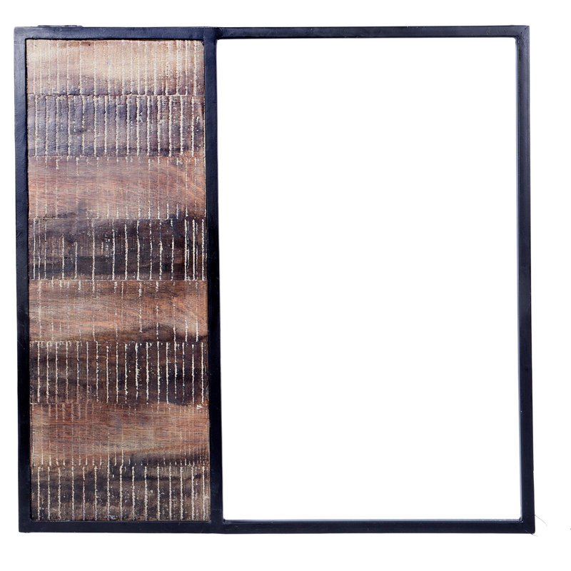 Industrial Abstract Wall Decor on Solid Wood