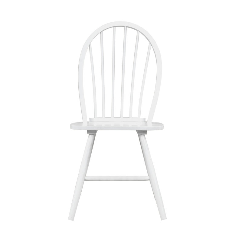 Ensemble de 2 chaises d'appoint blanches au fini blanc de style campagnard