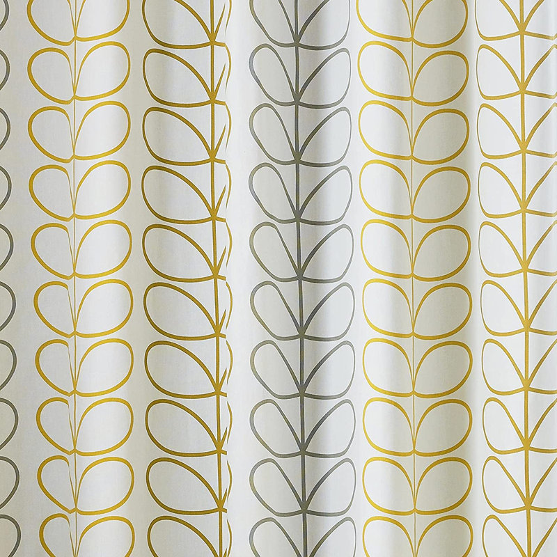 Orla Kiely Linear Stem Curtains, Width 117 x Drop 183 cm, Ochre