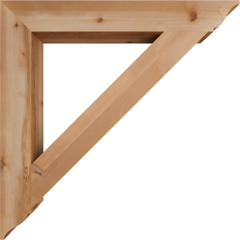 Support lisse, Cèdre rouge, H 46 po x l 5,5 po x P 46 po