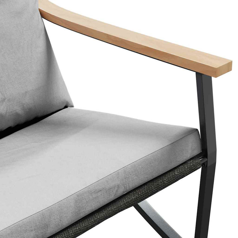 Ensemble de meubles de balcon avec coussins 4 pièces Ebern Designs