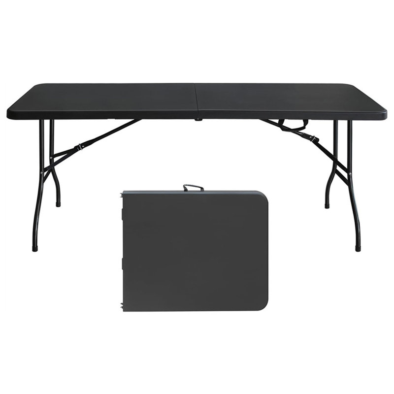 Table pliante portative pour l'intérieur et l'extérieur, Black