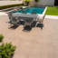 Ensemble de salle à manger de patio en aluminium durable 7 pièces, conception élégante sculptée pour recevoir