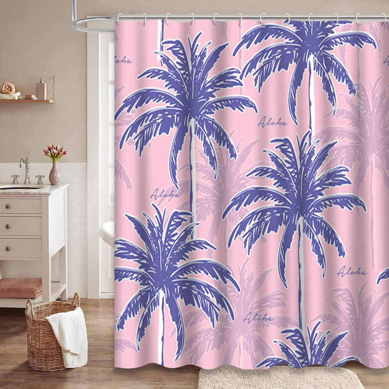 Rideau de douche bleu sarcelle bleu avec 12 crochets, L 72 po x l 84 po