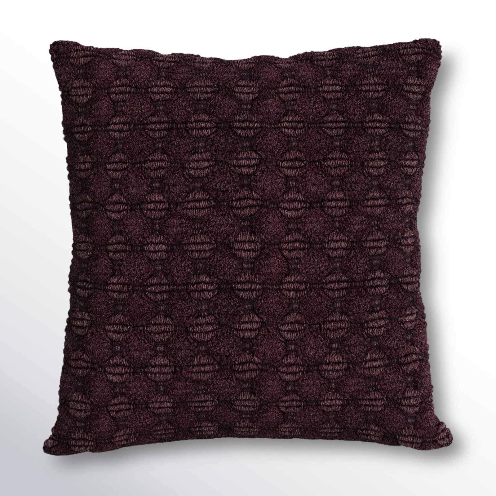 Roya Cotton Throw Pillow, Wine
