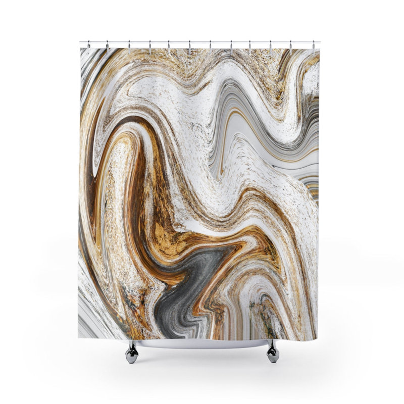 Rideau de douche simple abstrait