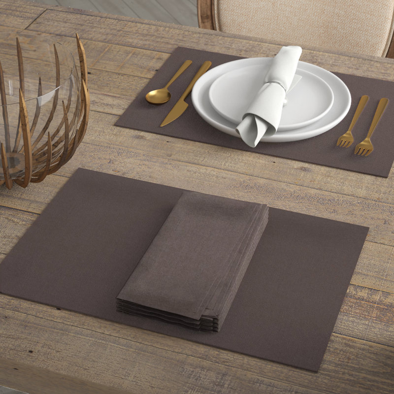 Serviettes de table en lin 20 po Adriaens Classic, Gris foncé