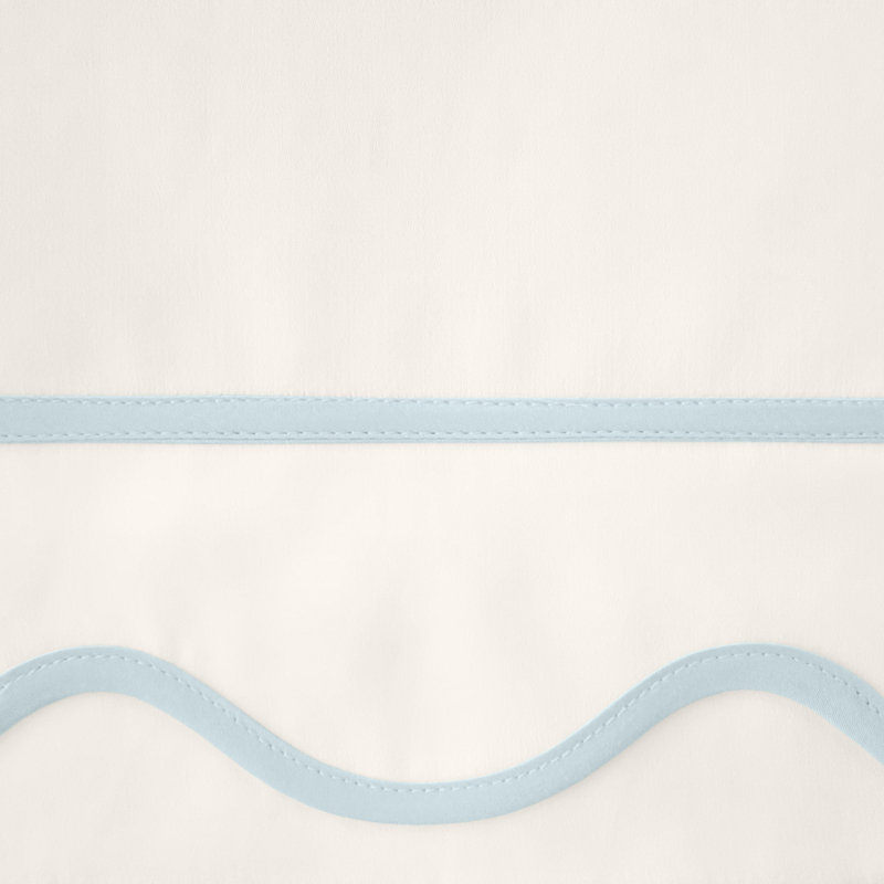 Amalfi Duvet Cover, California King Duvet Cover, Ivory/Sion Blue