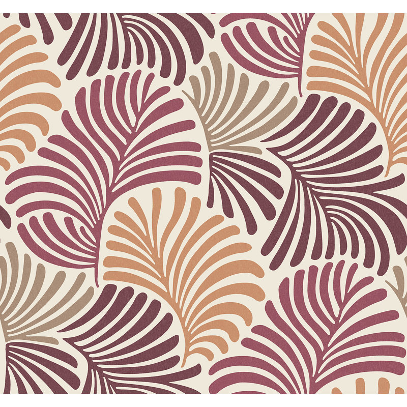 Papier peint Trousdale Fanning Flora, Framboise