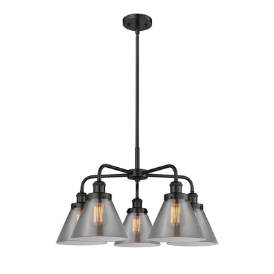 Lustre suspendu 5 lumières Cone