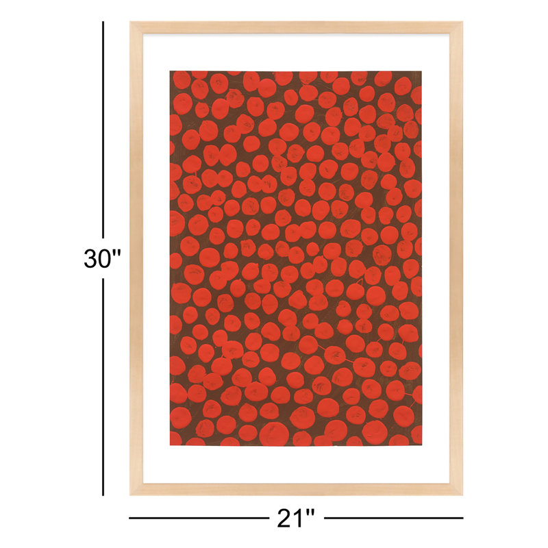 Salsa On Brown Painting by Michela Sorrentino, Brown, 30" H x 21" W x 1.25" D