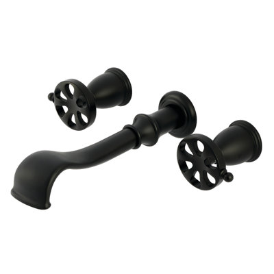 Kingston Brass Belknap Two-Handle 3-Hole Wall Mount Roman Tub Faucet